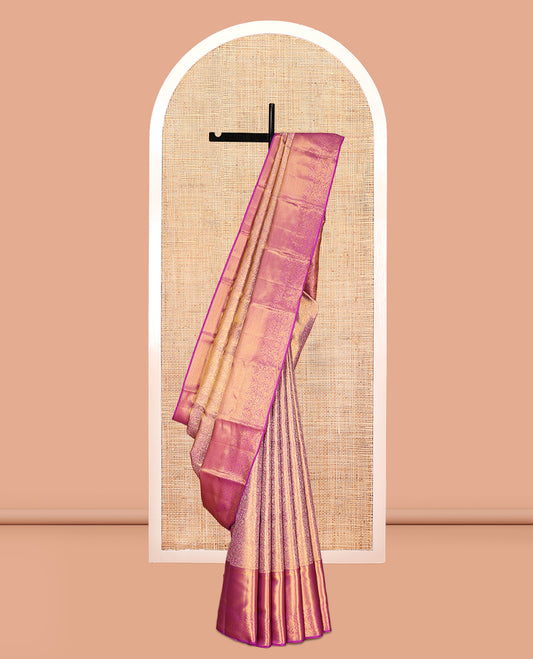 Magenta Kanchipuram Tissue Silk Saree
