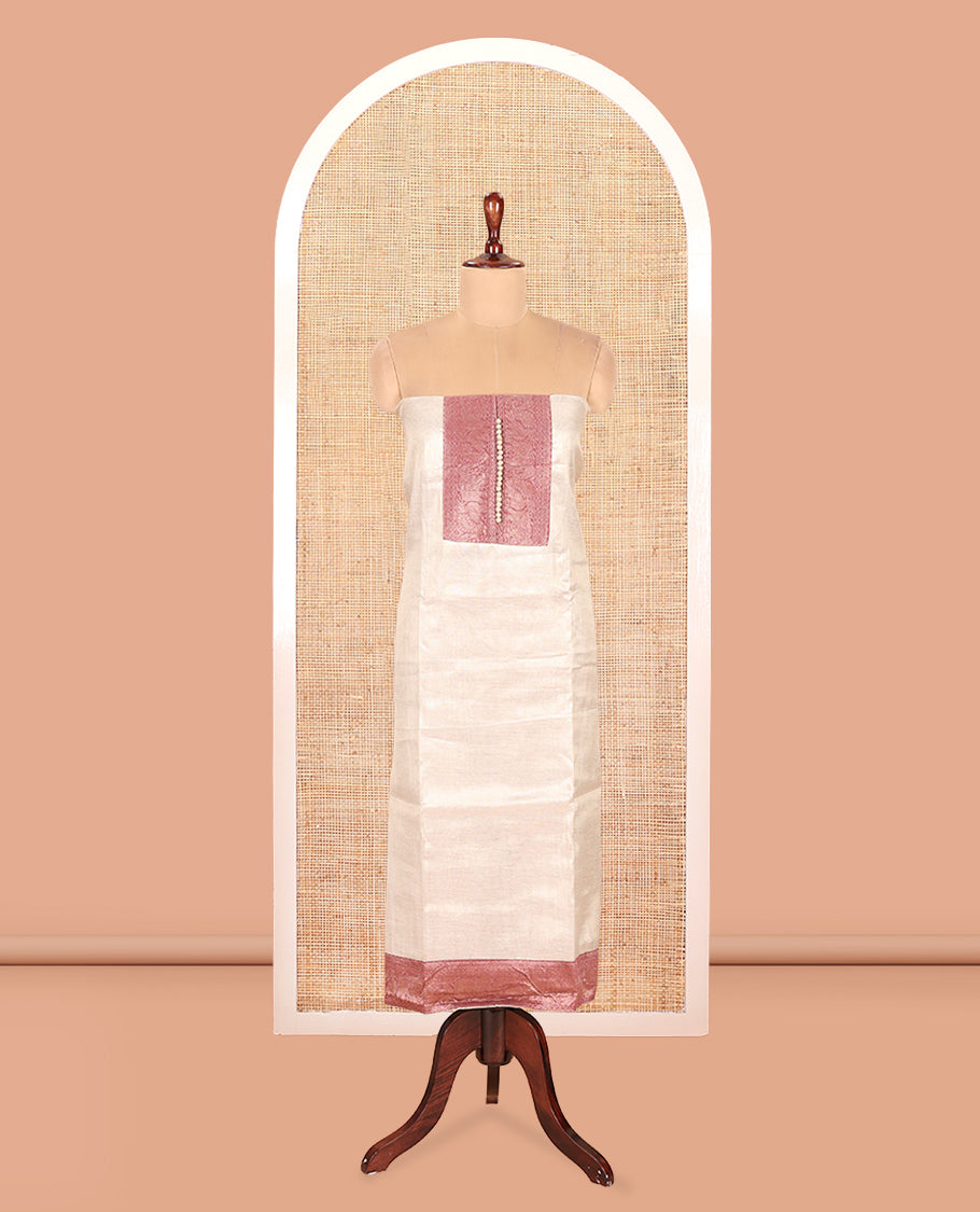 Chikku-Onion Pink Shimmer Tissue Material Chudidar Set