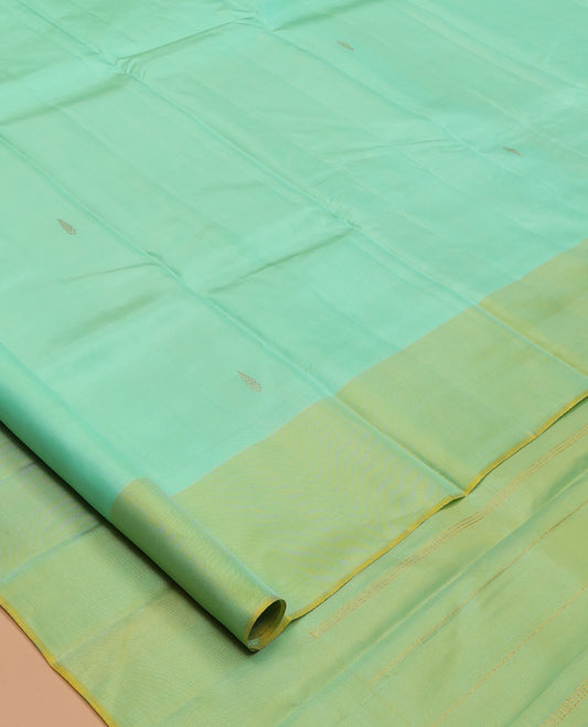 Turquoise Kanchipuram Silk Saree