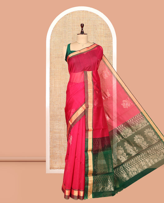 Red Silk Cotton Saree