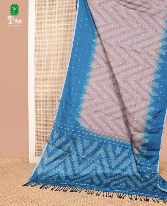 Onion 1000 buttas digital print kathan silk saree with contrast border & contrast pallu along with contrast blouse