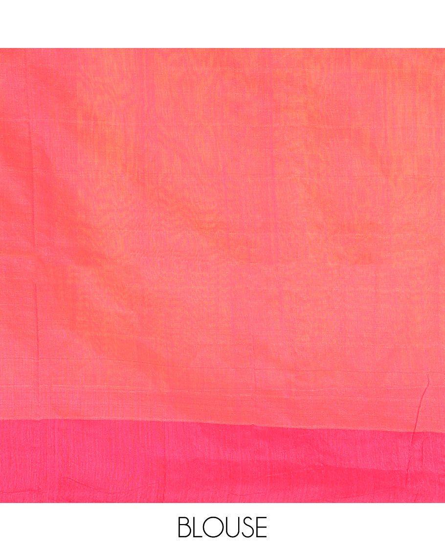 Yellow Khadi Linen Saree
