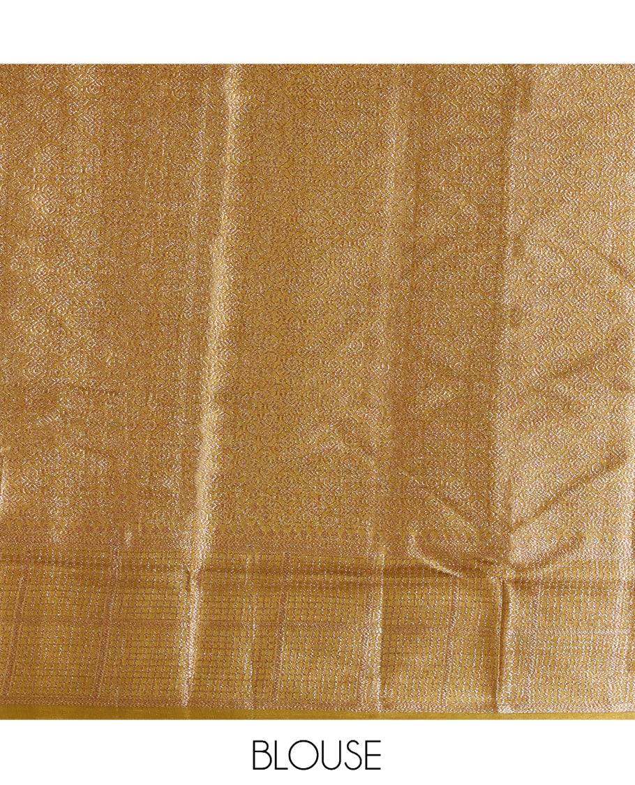 Mustard Tussar Silk Saree