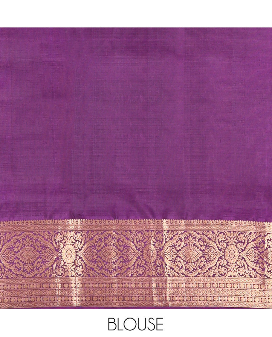 Blue Mayuri Soft Silk Saree