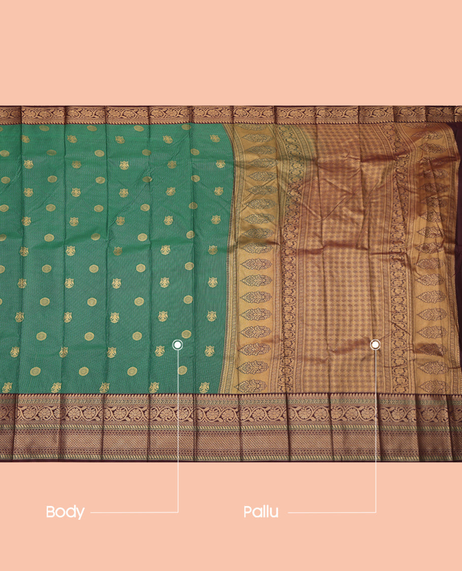 Green Stripes Budget Silk Saree