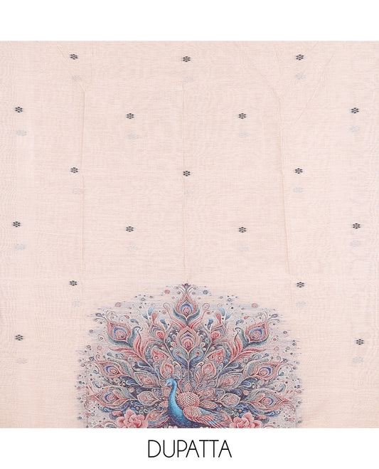 Chikku Semi-Chanderi Silk Material Chudidar Set