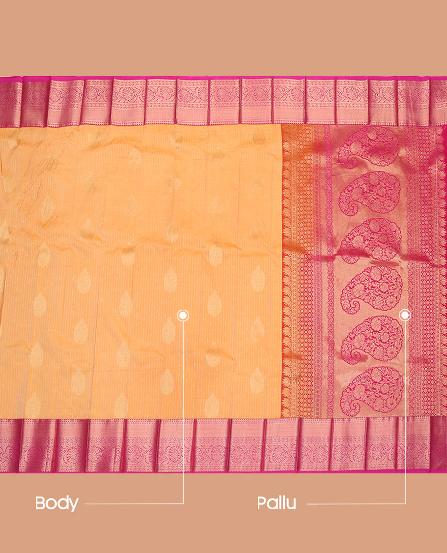 Light Orange Budget Silk Saree