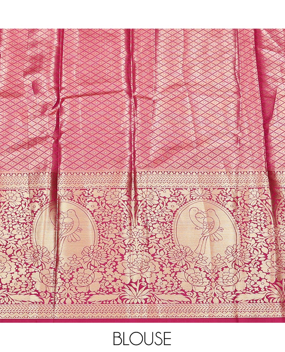 Pink Art Silk Half-Saree