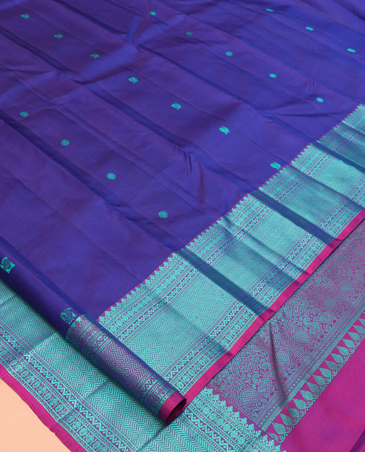 Blue Kanchipuram Silk Saree