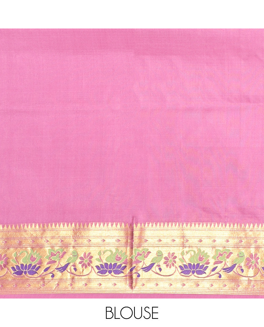 Pink Venkatagiri Silk Saree