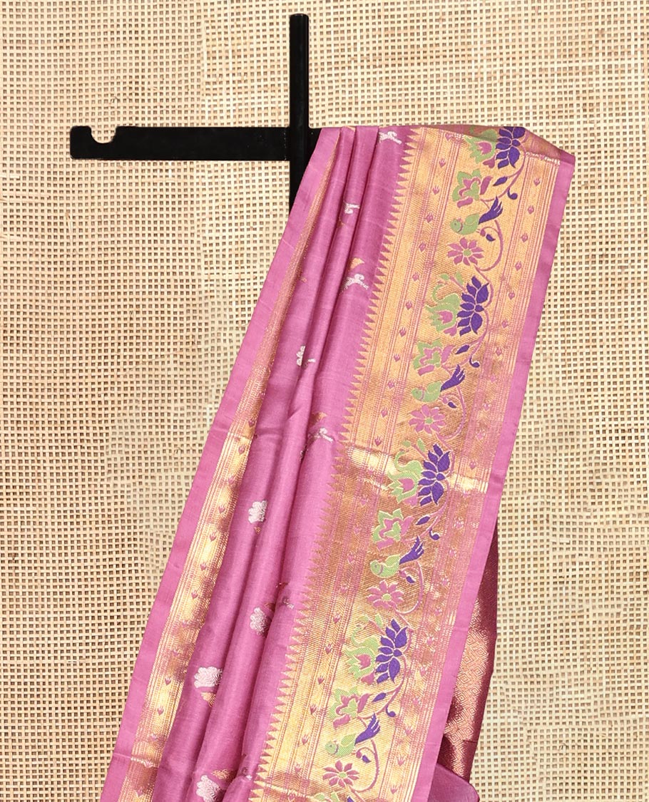 Pink Venkatagiri Silk Saree