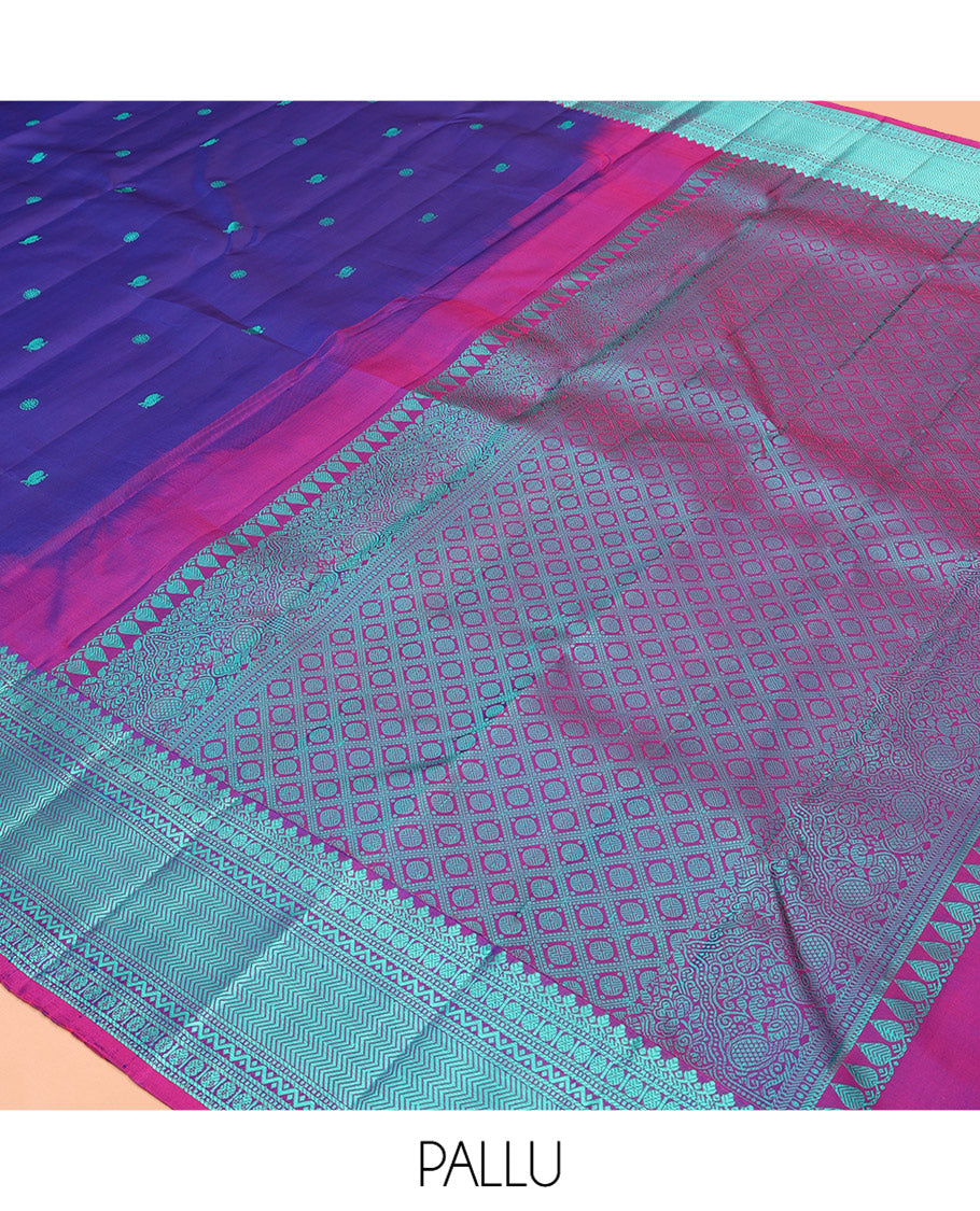 Blue Kanchipuram Silk Saree