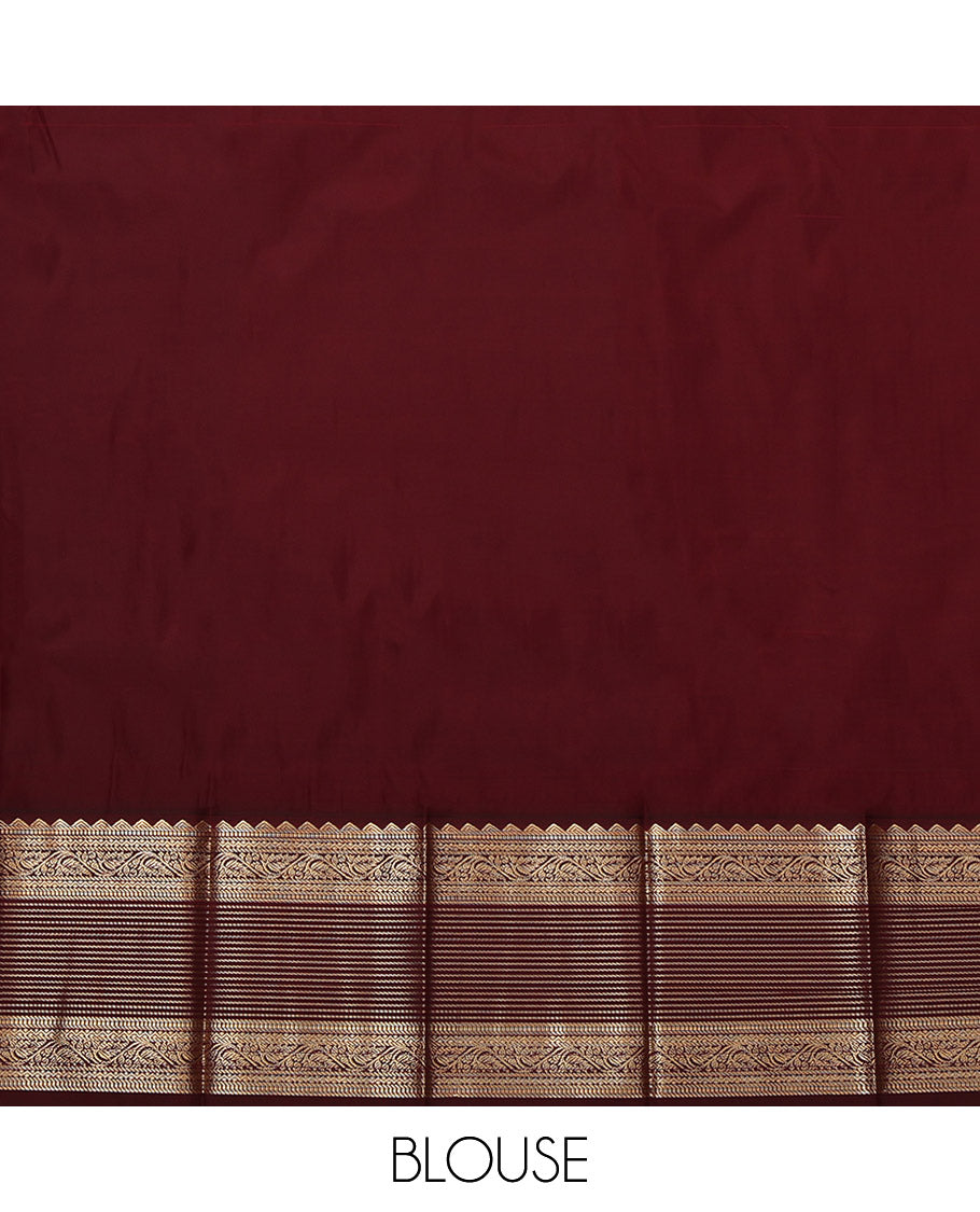 Pink Budget Silk Saree, Richly Detailed with Zari Butta Enclosed Checks, Complemented by Contrast Traditional Zari Border, Grand Pallu, and a Contrast Blouse