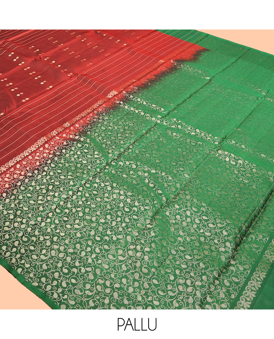 Maroon Mayuri Lite Silk Mix Saree