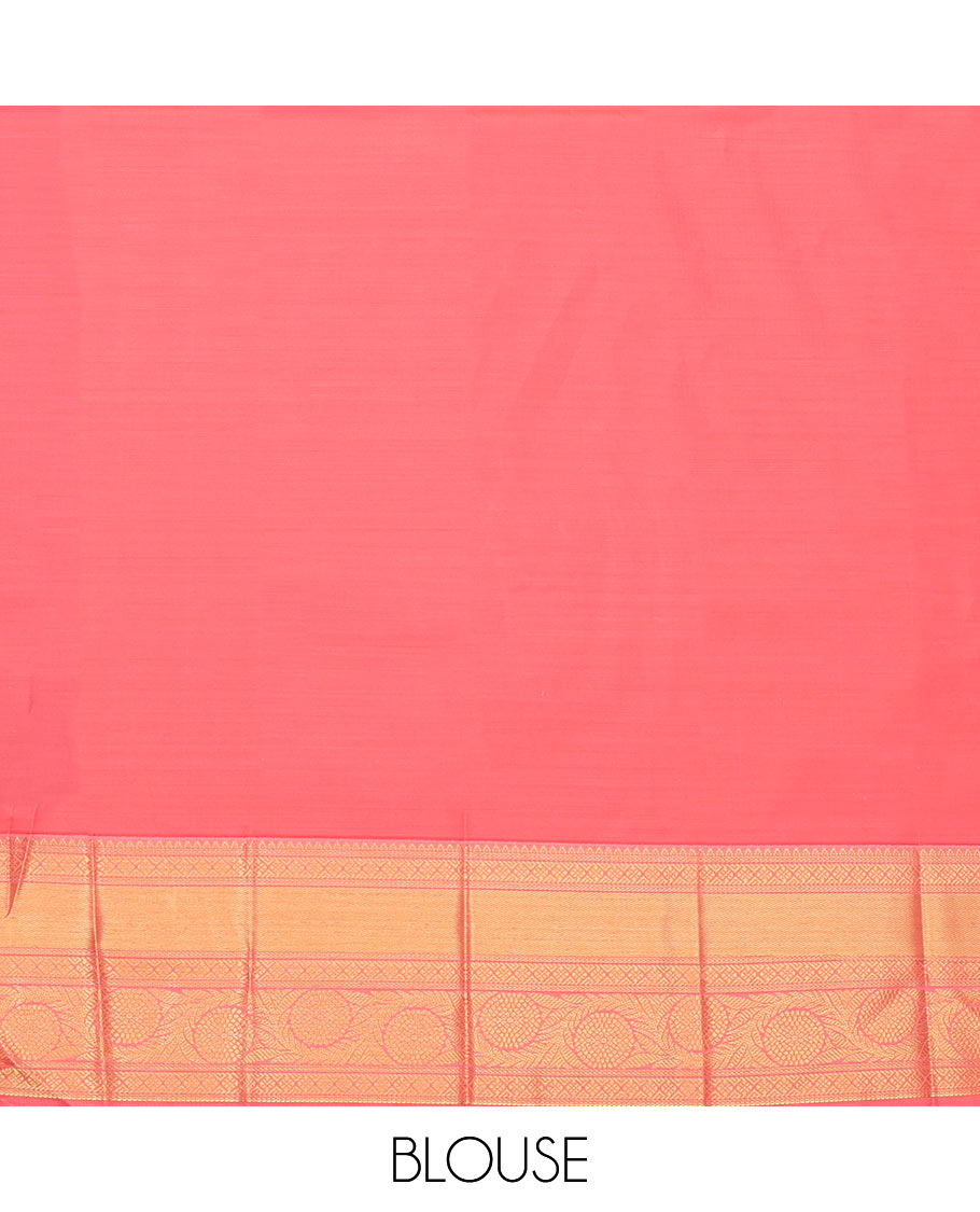 Purple Budget Silk Saree, Subtly Sparkled with Zari Buttas All Over Its Body, Complemented by a Contrast Traditional Zari Border, Grand Jaal Pallu, and Paired with a Contrast Blouse