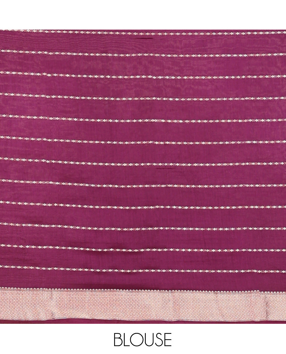 Purple Assam Silk Saree