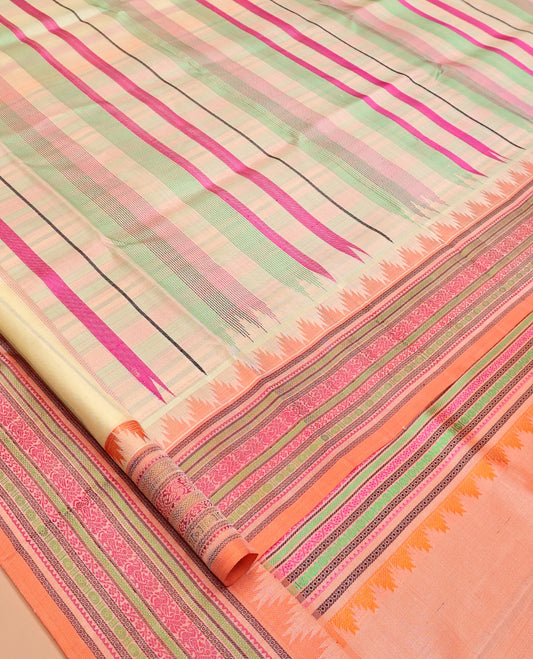 Multi-Color Striped Venkatagiri Silk Saree