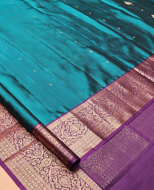 Blue Mayuri Soft Silk Saree