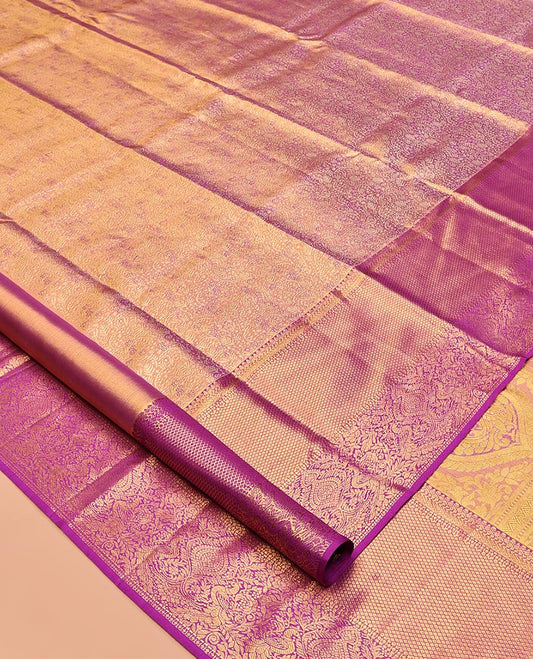 Magenta Kanchipuram Tissue Silk Saree