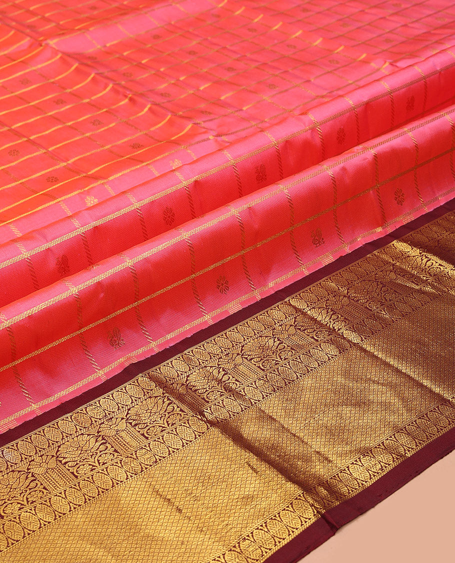 Pink Pure-Silk Half-Saree