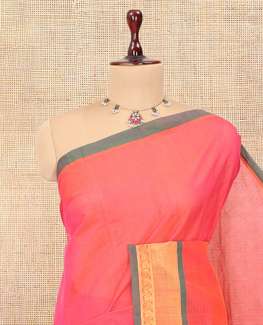 Pink Venkatagiri Cotton Saree
