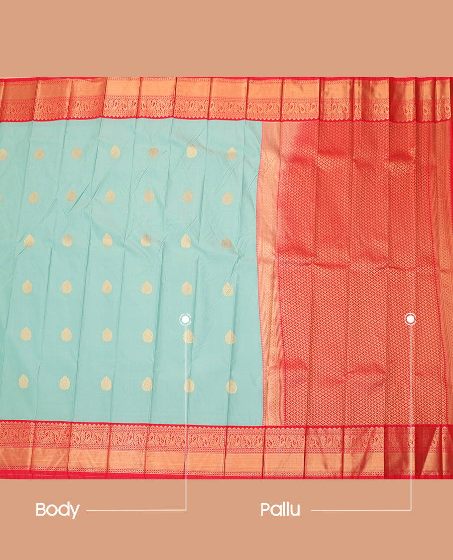 Pale Blue Budget Silk Saree