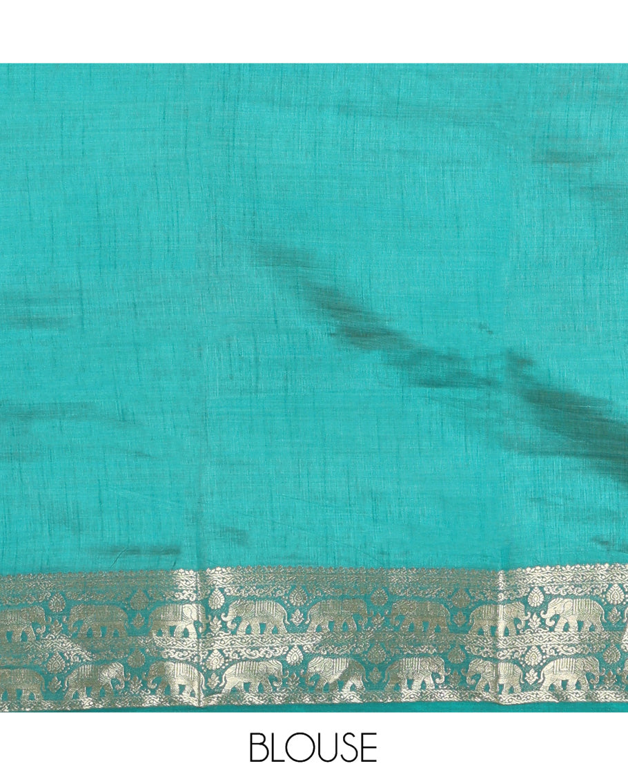 Cream-Rama Plain Art Tussar Saree