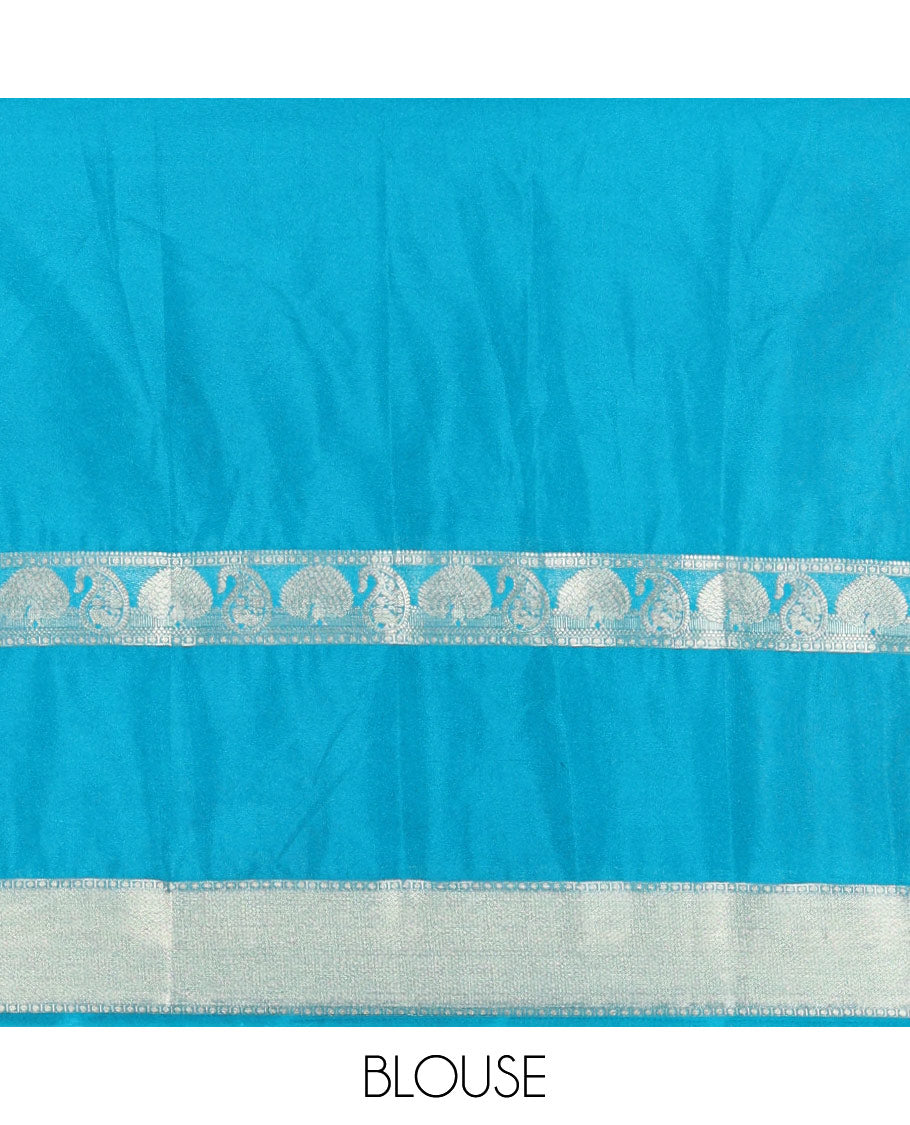 Mustard plain fancy Mysore silk saree, contrast rettai-pettu traditional zari border of peacock and paisleys, zari striped pallu, and a contrast zari design blouse