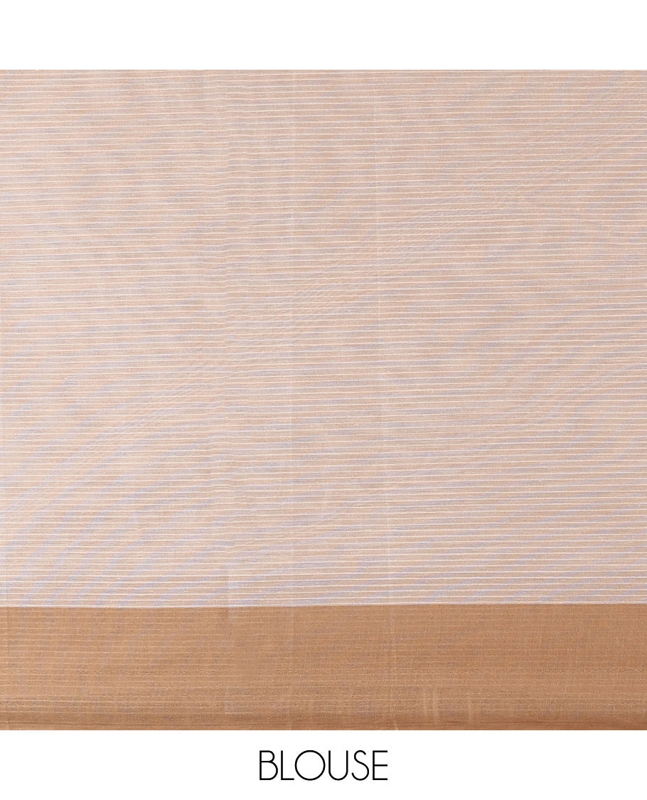 Grey buttas Coimbatore cotton saree, contrast unique design border & intricate pallu