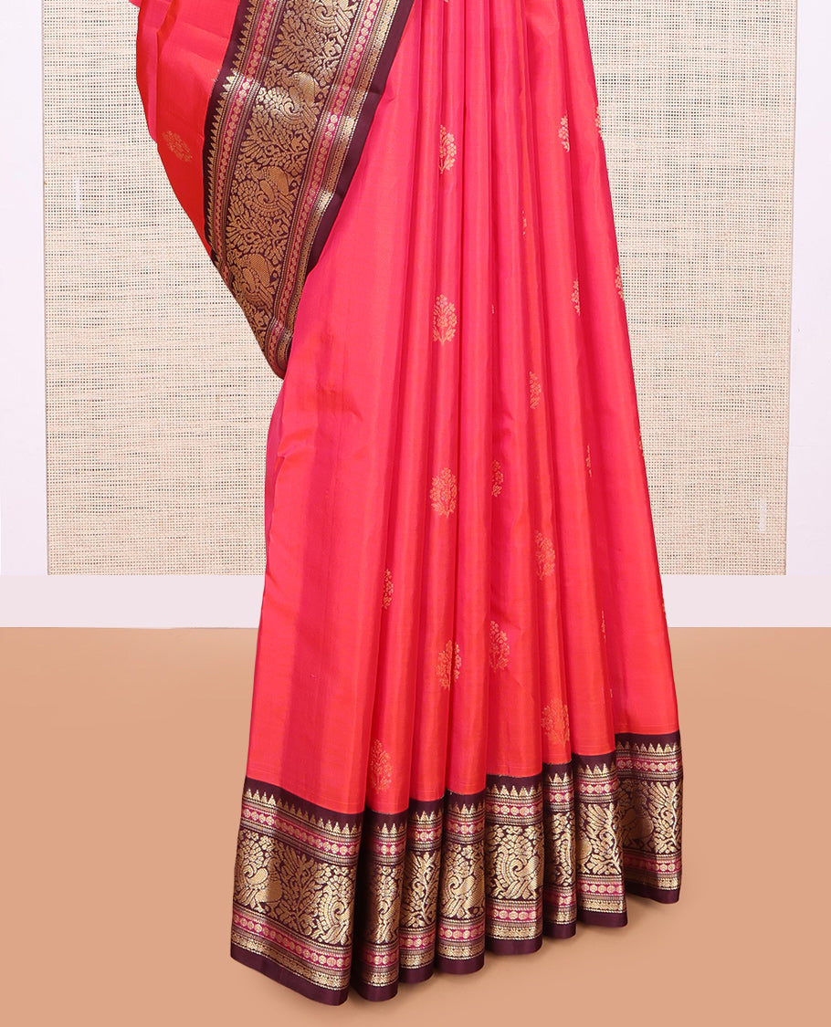 Pink Kanchipuram Silk Saree