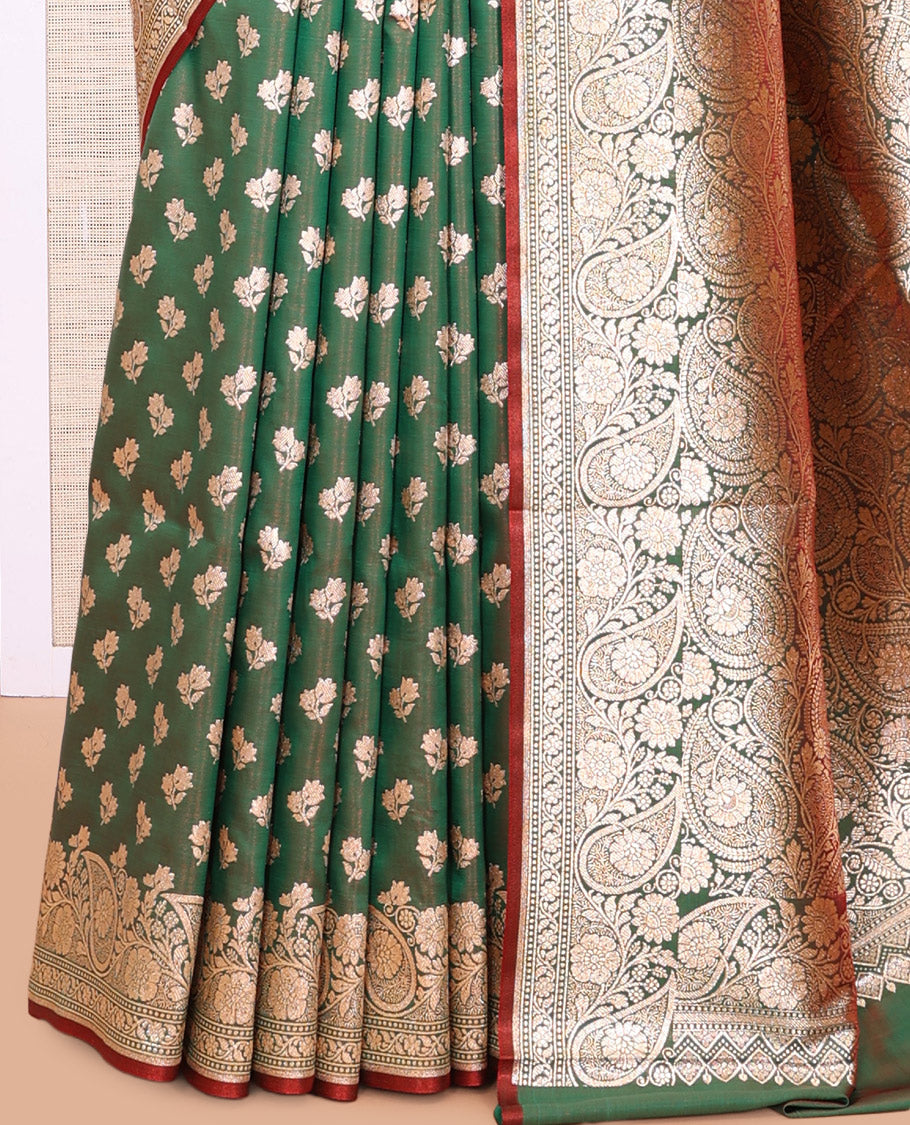 Green Banaras Nylon Saree