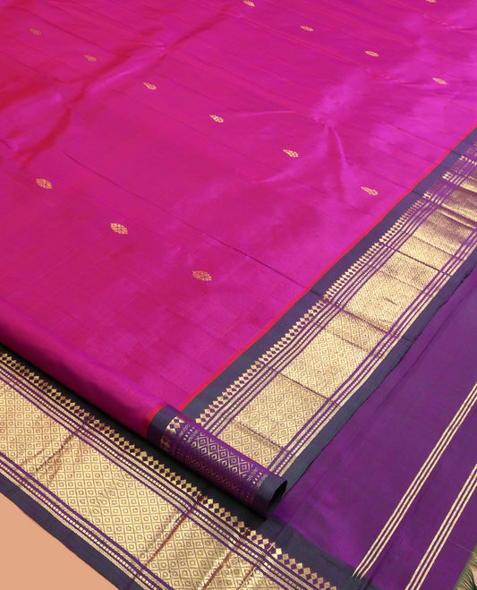 Pink Kanchipuram Silk Saree