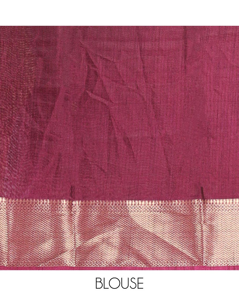 Green Kalamkari floral vine and peacock printed dola silk saree, contrast traditional zari border, peacock printed pallu, and floral vine print blouse