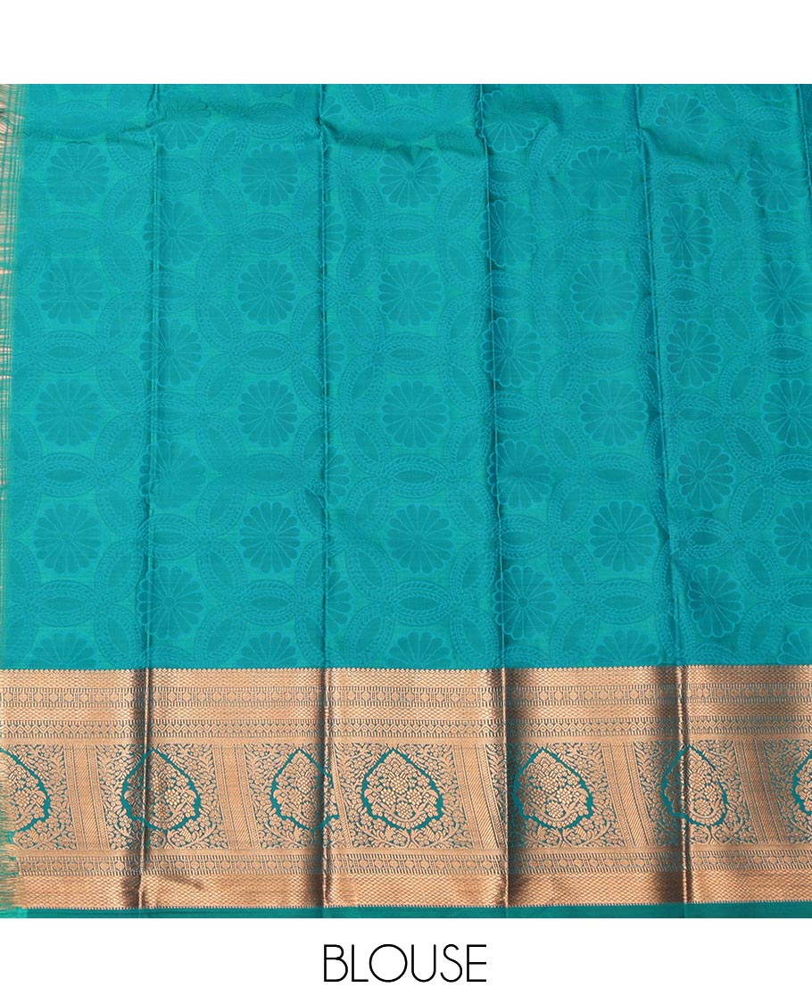 Pink Budget Silk Saree, Woven with Jacquard Design, Complemented by a Contrast Traditional Zari Border, Grand Pallu, and a Contrast Blouse