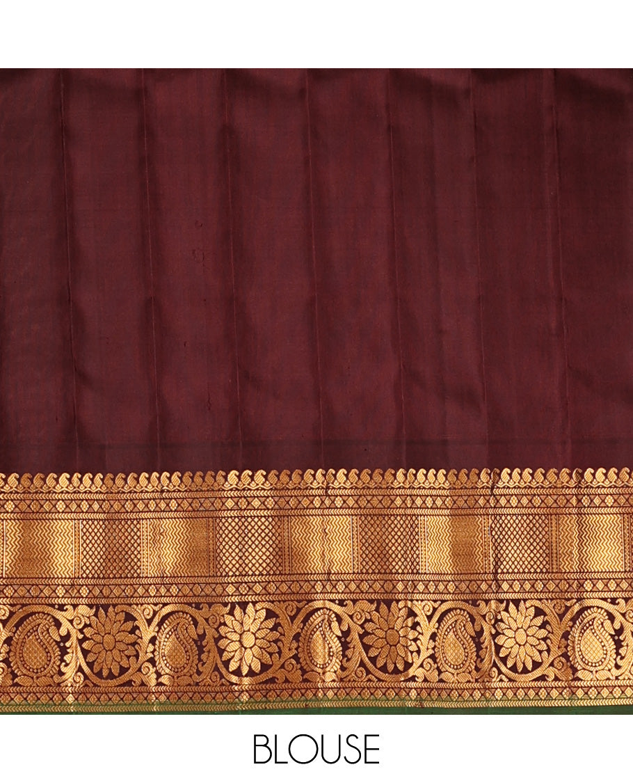 Blue Gadwal Silk Saree