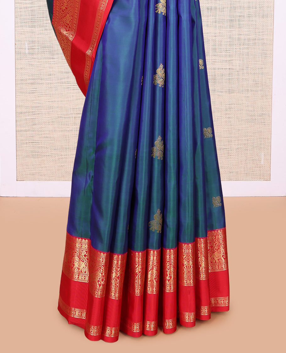 Blue Kanchipuram Silk Saree