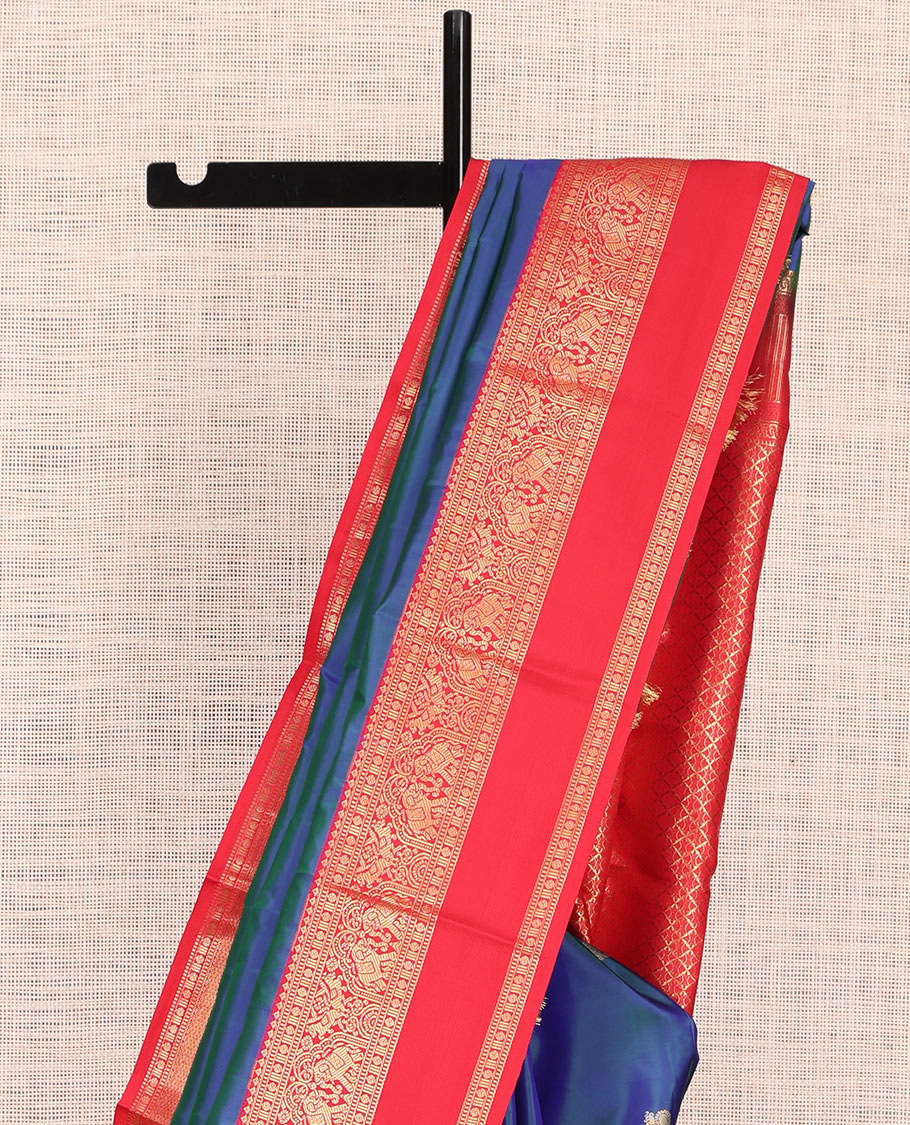 Blue Kanchipuram Silk Saree