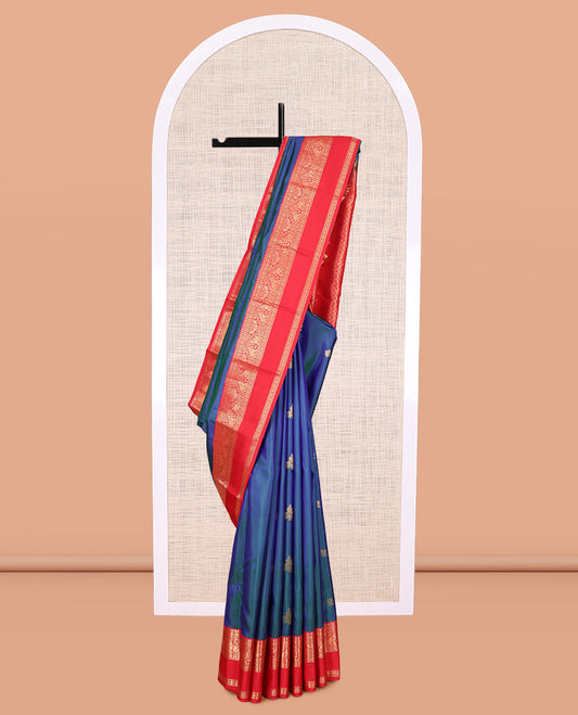 Blue Kanchipuram Silk Saree