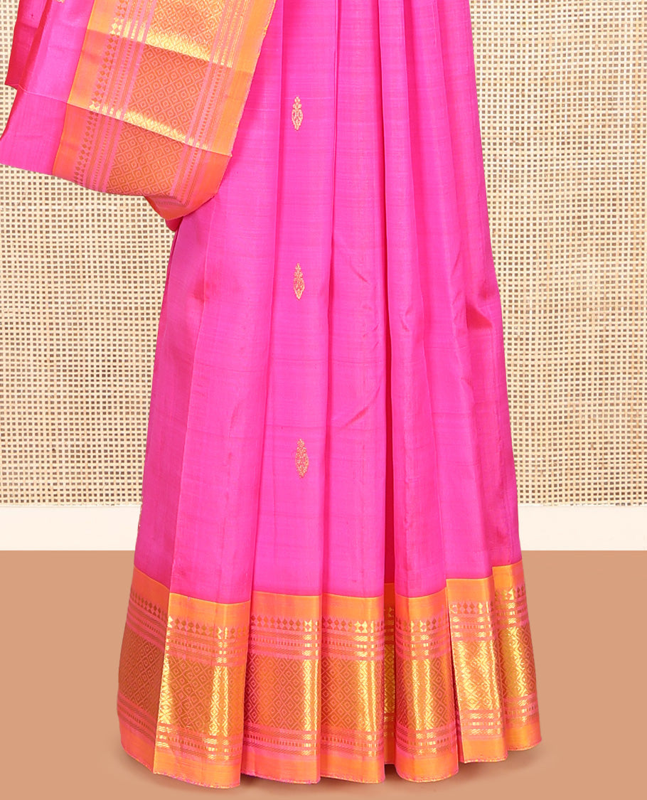 Pink Kanchipuram Silk Saree
