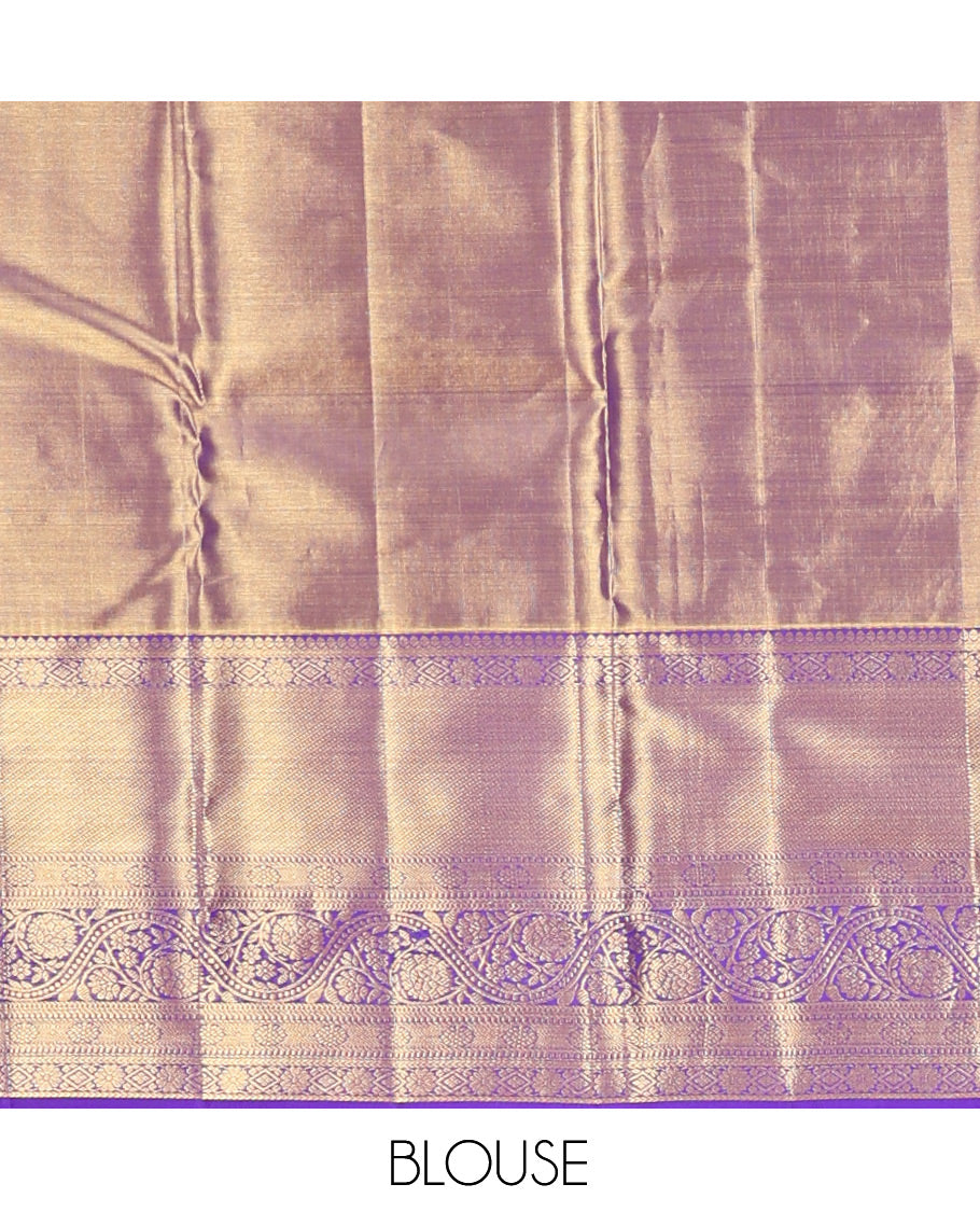 Blue Kanchipuram Tissue Silk Saree