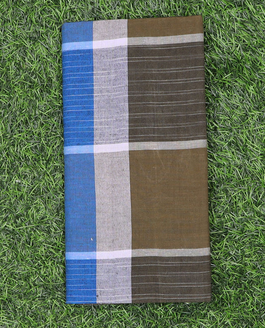 Multi-color vertical and horizontal striped printed cozy cotton lungi
