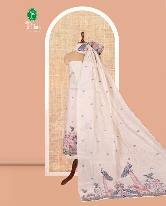 Chikku Semi-Chanderi Silk Material Chudidar Set