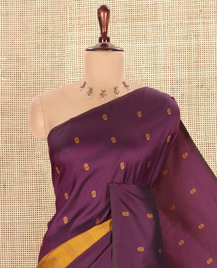 Borderless Mustard Elite Soft Silk Saree