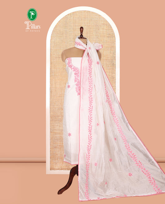 Milk White Material Chudidar Set