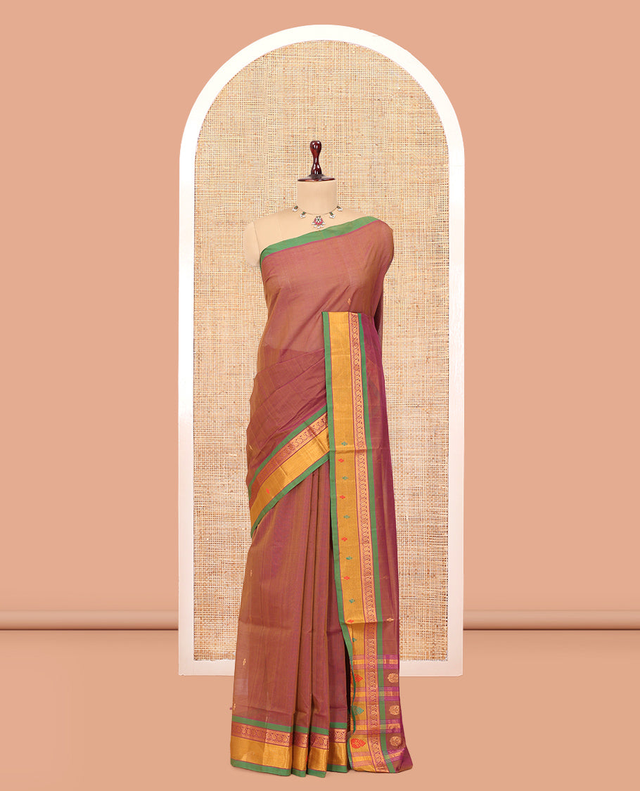 Onion Pink Venkatagiri Cotton Saree