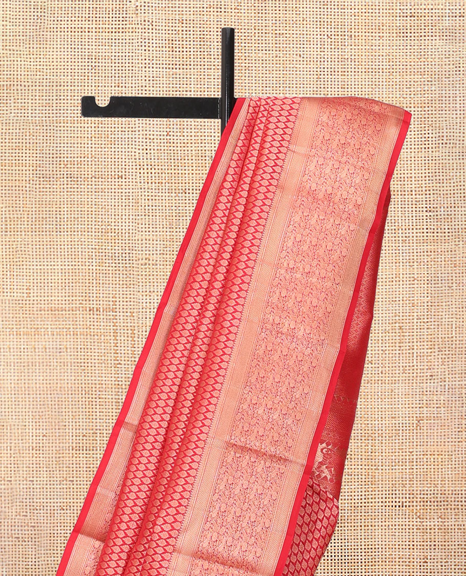 Red Zari Butta Kanchipuram Wedding Silk Saree