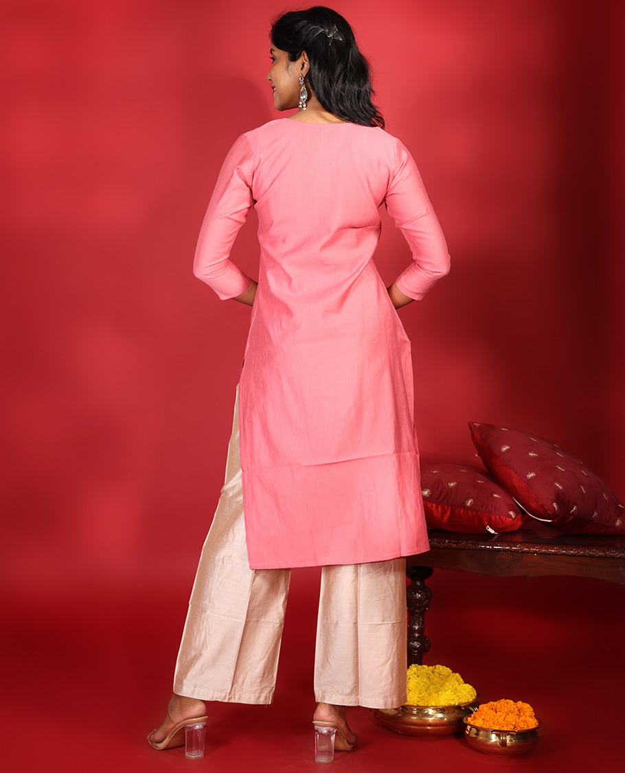 Pink Readymade Vatican Kurti