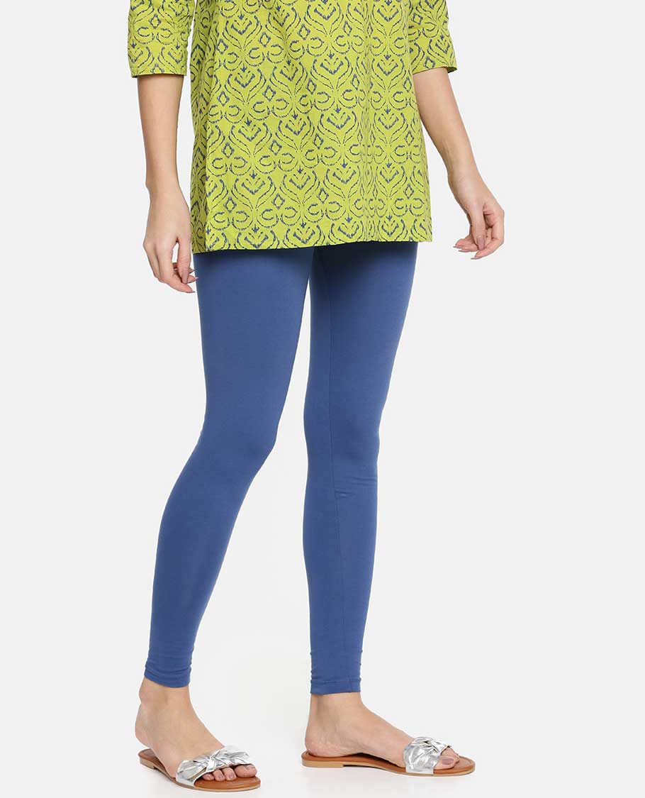 Blue plain twin birds legging 