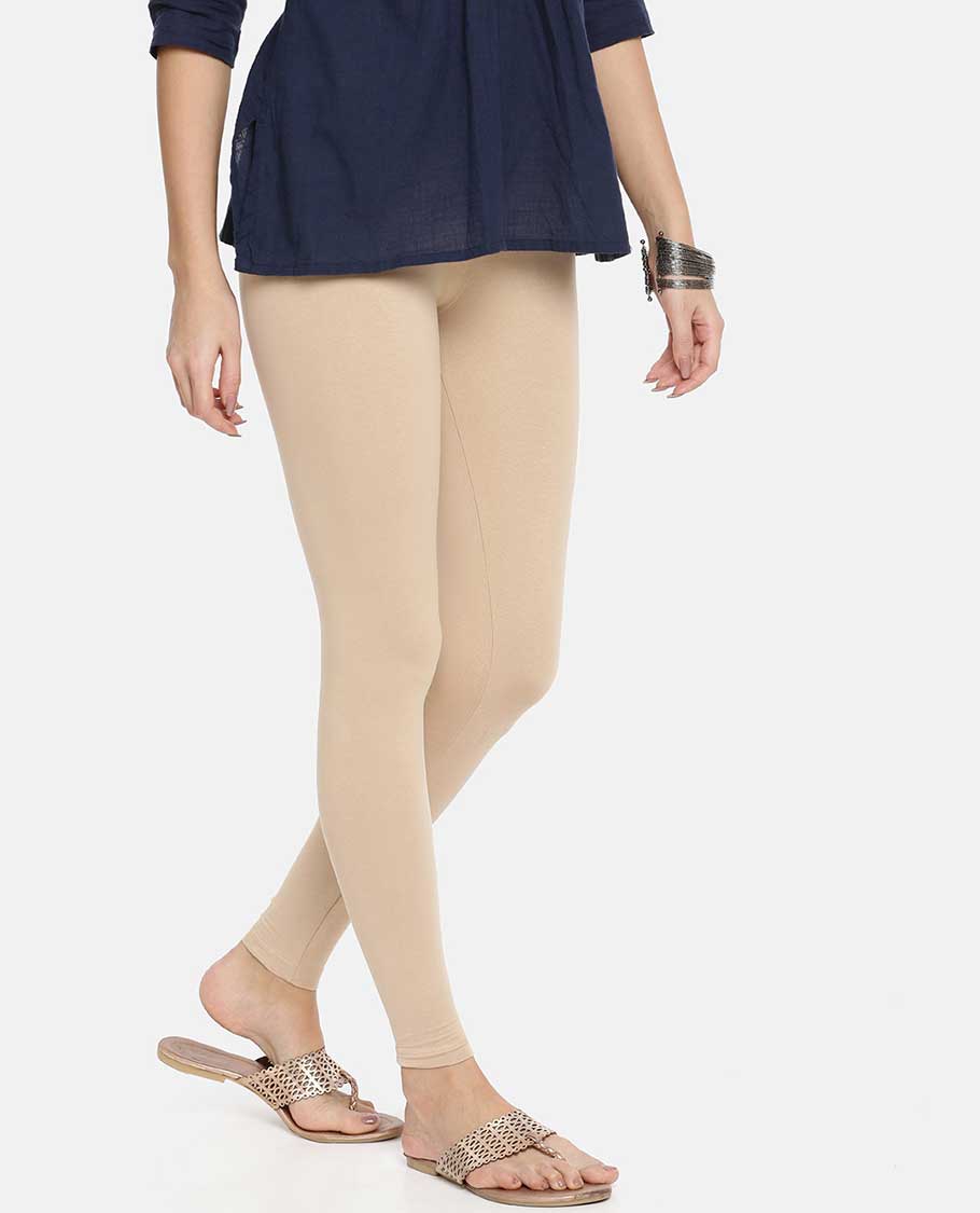 Butter Scotch plain design Twin Birds Legging 