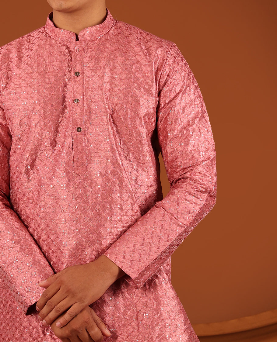 Pink Men's Kurta